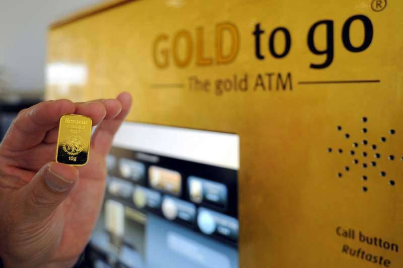 Cajeros de lingotes de oro en Dubái