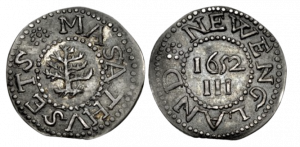 Monedas coloniales de la Bahía de Massachusetts 