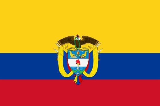 Bandera de Colombia oro